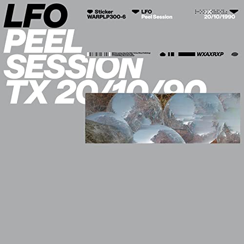LFO Peel Session vinyl record cover with silver spheres and text.
