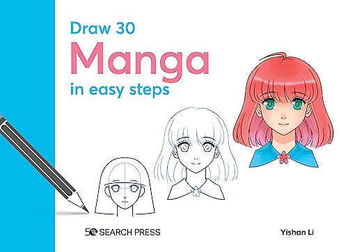 Book cover: "Draw 30: Manga" with illustrated manga girl and pencil.