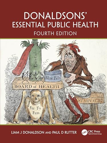 Book cover: "Donaldsons' Essential Public Health," fourth edition, with historical illustration.