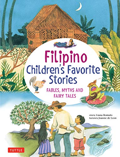 Book cover with illustrations of Filipino folklore and children.