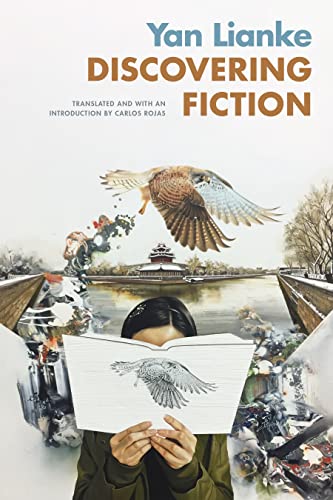 Book cover: “Discovering Fiction” by Yan Lianke, with bird imagery.