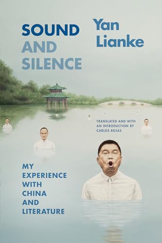 Book cover: “Sound and Silence” with surreal imagery of people in water.