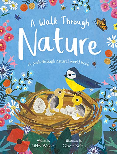 Book cover with birds in a nest surrounded by colorful flowers.