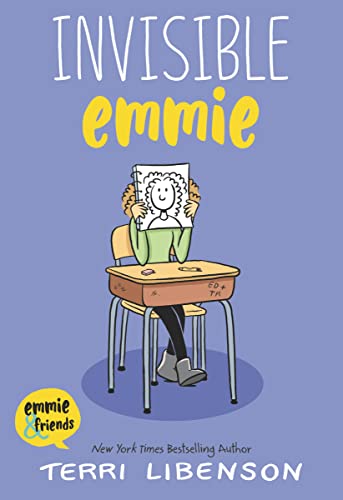 BookSLBook cover: a girl at a school desk holding a drawing over her face.