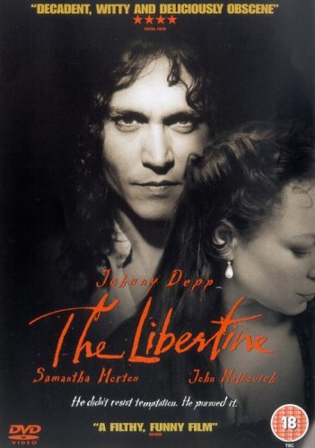 DVD cover for "The Libertine" featuring Johnny Depp and Samantha Morton.