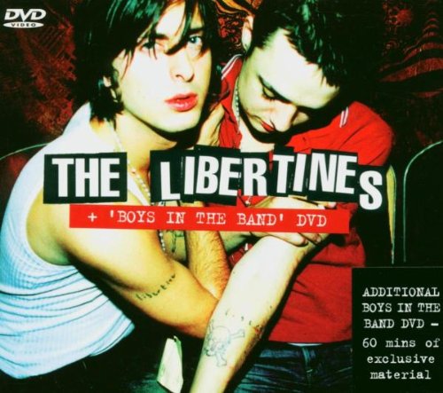 CD/DVD cover featuring two young men embracing, text “The Libertines”.