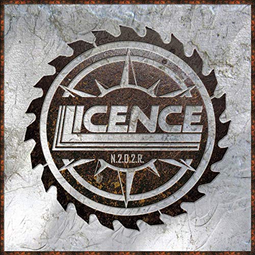 License album cover: circular saw blade with text and metallic details.