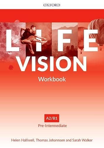 “Life Vision” Pre-Intermediate Workbook cover with climber and city scenes.