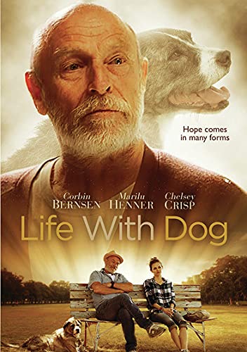 DVD cover for “Life With Dog” featuring an older man and a dog.