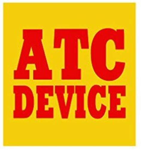 Yellow square with large red text reading "ATC DEVICE".