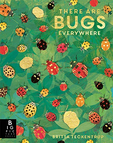Book cover featuring numerous colorful ladybugs scattered across a green leafy background.