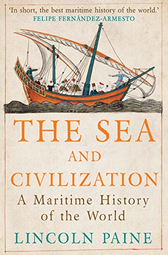 Book cover: āThe Sea and Civilizationā with a historical sailing ship illustration.