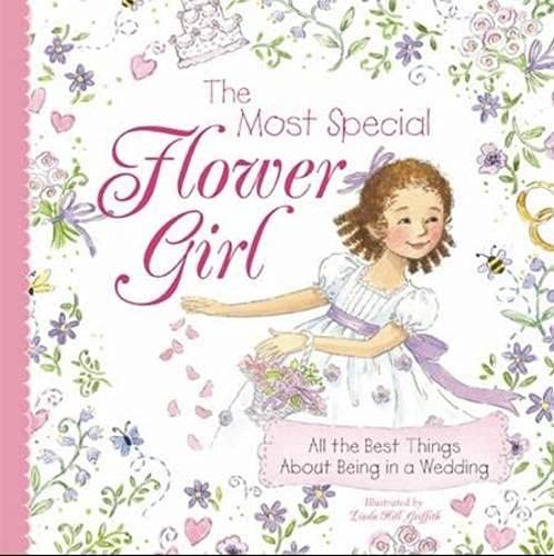 Children's book cover featuring a young girl in a white dress holding flowers.
