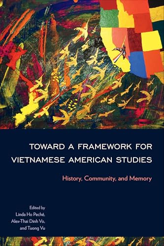 Book cover: colorful birds and abstract shapes with text, “Vietnamese American Studies.”