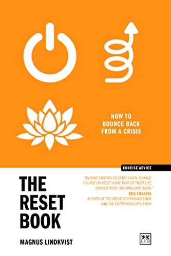 Book cover with orange and white background and white and black text and symbols.