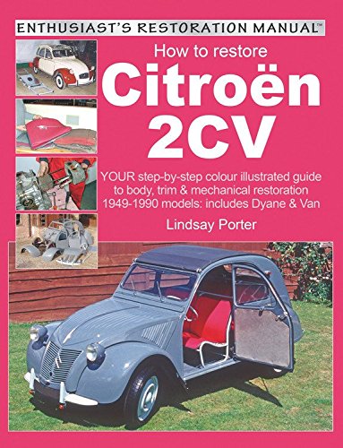 Citroën 2CV restoration manual cover with images of the classic car.