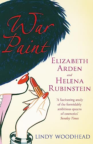 Book cover: "War Paint" with illustration of a woman applying lipstick.