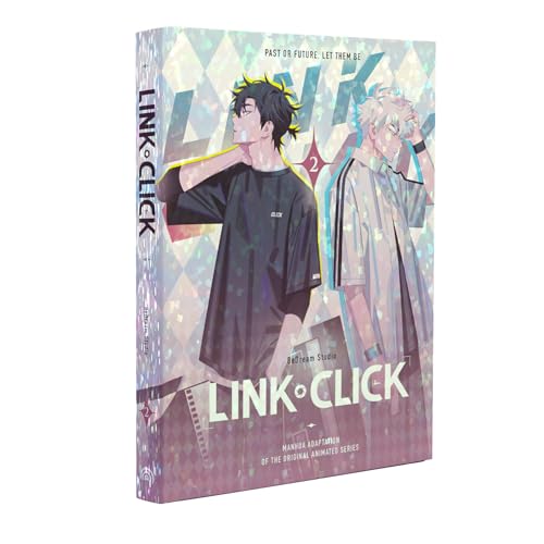 Cover of “Link Click” volume 2, featuring two young men in casual wear.