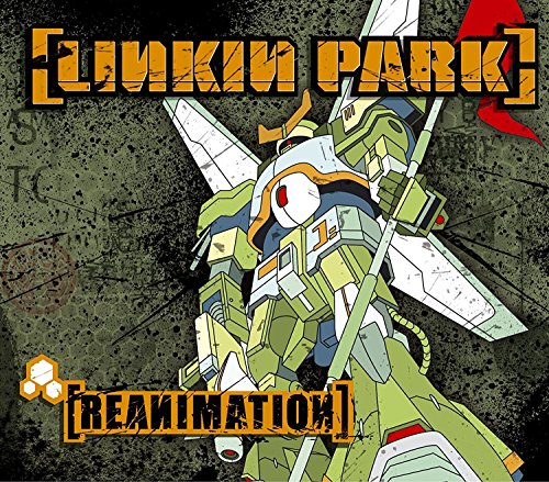 Linkin Park’s “Reanimation” album cover featuring a green and grey robot.