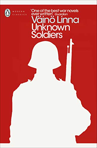 Book cover with white silhouette of a soldier on a red background.
