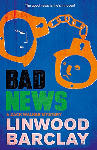 Book cover with orange handcuffs over faces on a blue background.