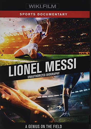 DVD cover for “Lionel Messi Unauthorized Docu” featuring a soccer player.