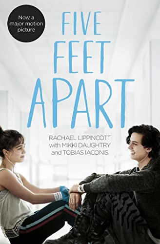 Book cover: "Five Feet Apart" featuring two young people looking at each other.