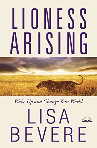 Book cover: "Lioness Arising" with a lioness in golden grassland.
