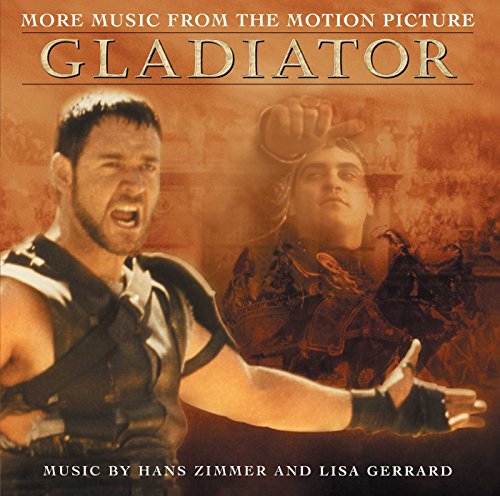 Gladiator soundtrack CD cover featuring Russell Crowe and Joaquin Phoenix.