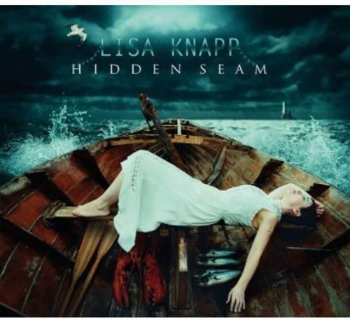 CD cover: woman in a boat on stormy, dark water.