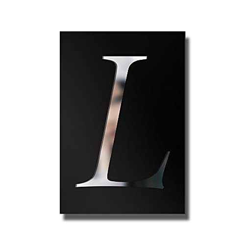Black CD case with a large, stylized letter "L" and a face within.