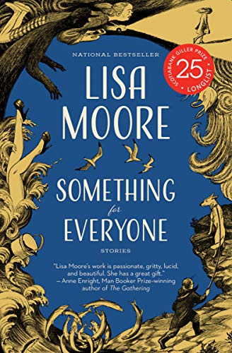 Book cover with illustrated figures, birds, and title "Something for Everyone".