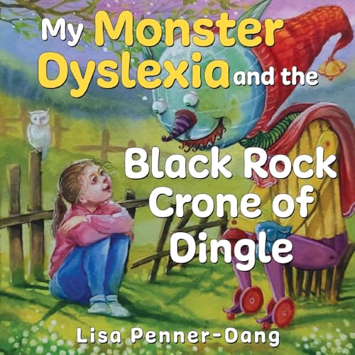 Book cover: girl, colorful monster, owl, and whimsical title text.