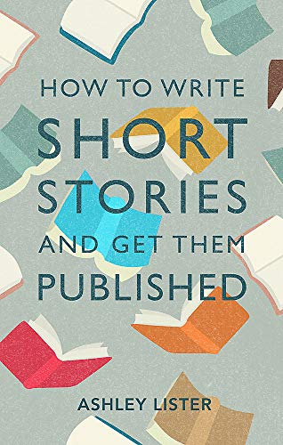 Book cover with scattered open books and title: "How to Write Short Stories.