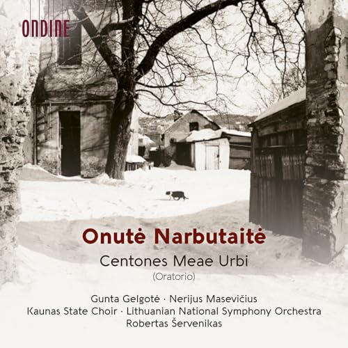 CD cover featuring a snowy landscape and text naming Onutė Narbutaitė.