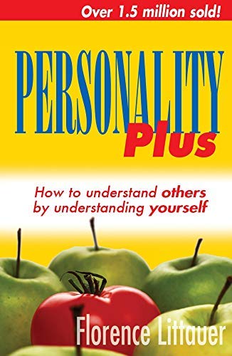 Book cover for Personality Plus by Florence Littauer featuring green apples and a red tomato.