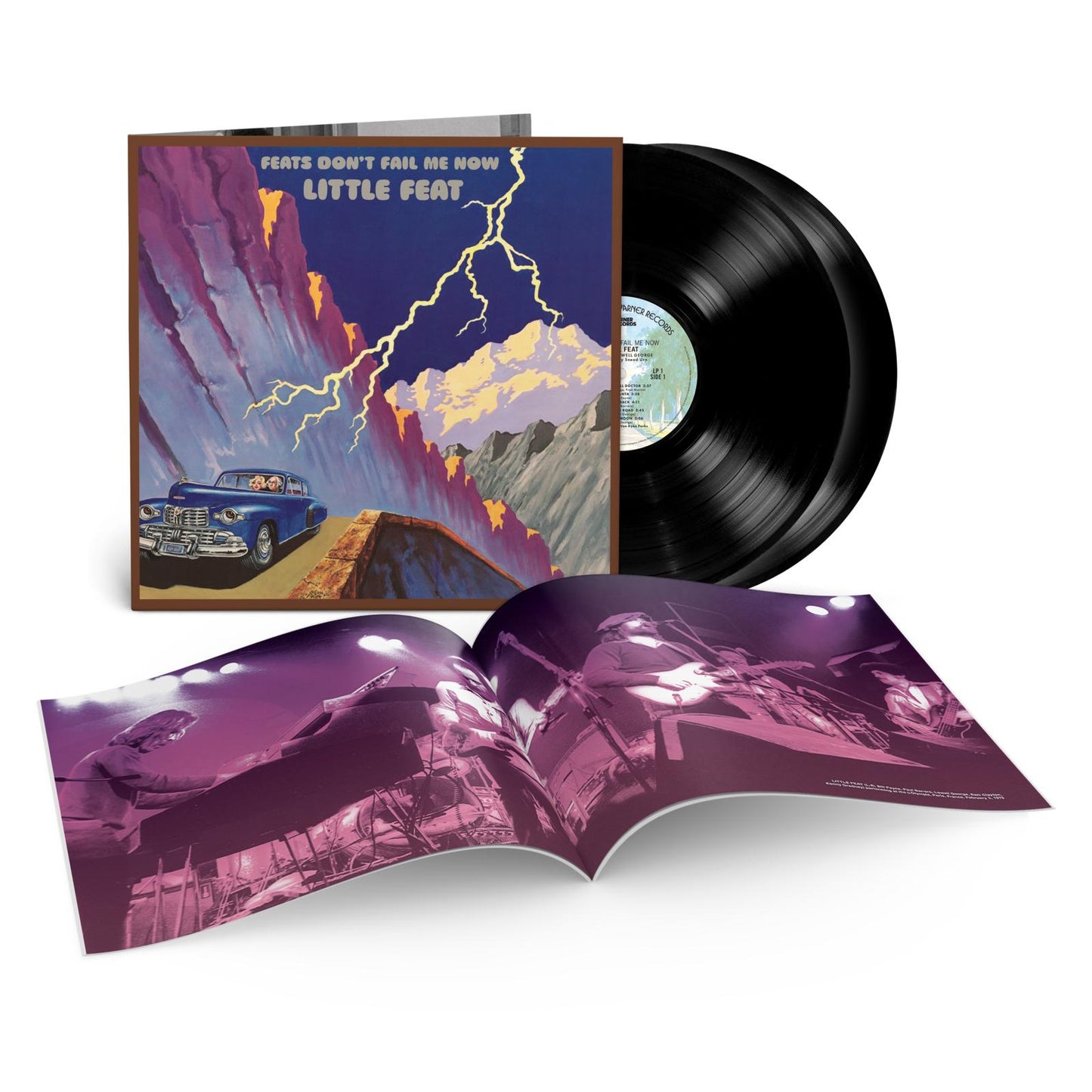 Little Feat vinyl record with album cover featuring a car and lightning.