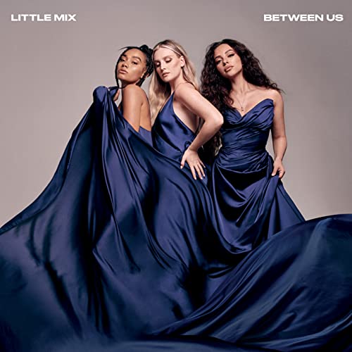 Little Mix album cover: three women in flowing blue gowns.