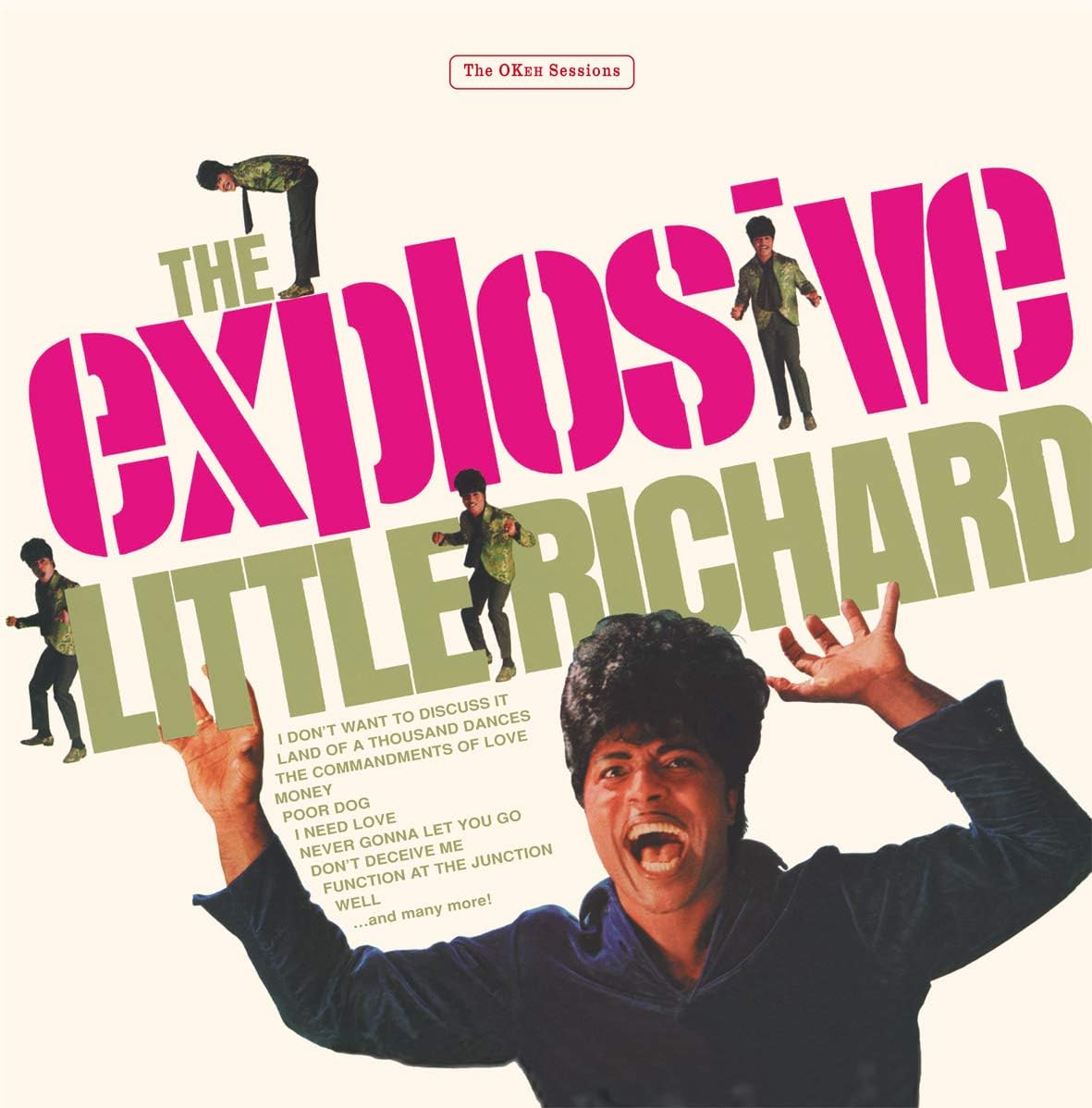 Album cover for Little Richard’s “The Explosive Little Richard!” vinyl record.
