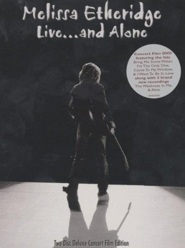 Melissa Etheridge "Live And Alone" DVD cover, artist with guitar.