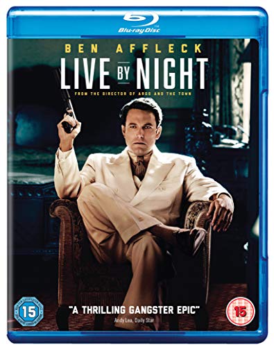 Blu-ray cover for "Live By Night" featuring Ben Affleck with a gun.
