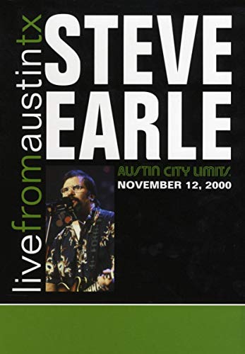 Steve Earle performing on stage for a Live From Austin, Texas DVD cover.