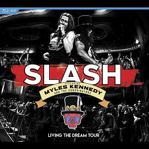 Slash and Myles Kennedy concert Blu-ray cover with performer in black shirt.
