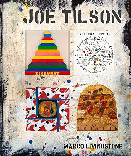 Book cover for “Joe Tilson” featuring colorful abstract artwork.
