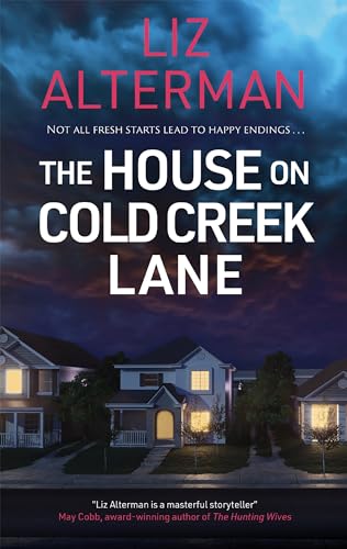 Book cover: dark suburban street with a house illuminated at night.