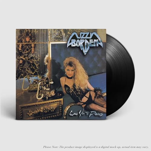 Vinyl record cover for Lizzy Borden Love You To Pieces showing a woman posing.