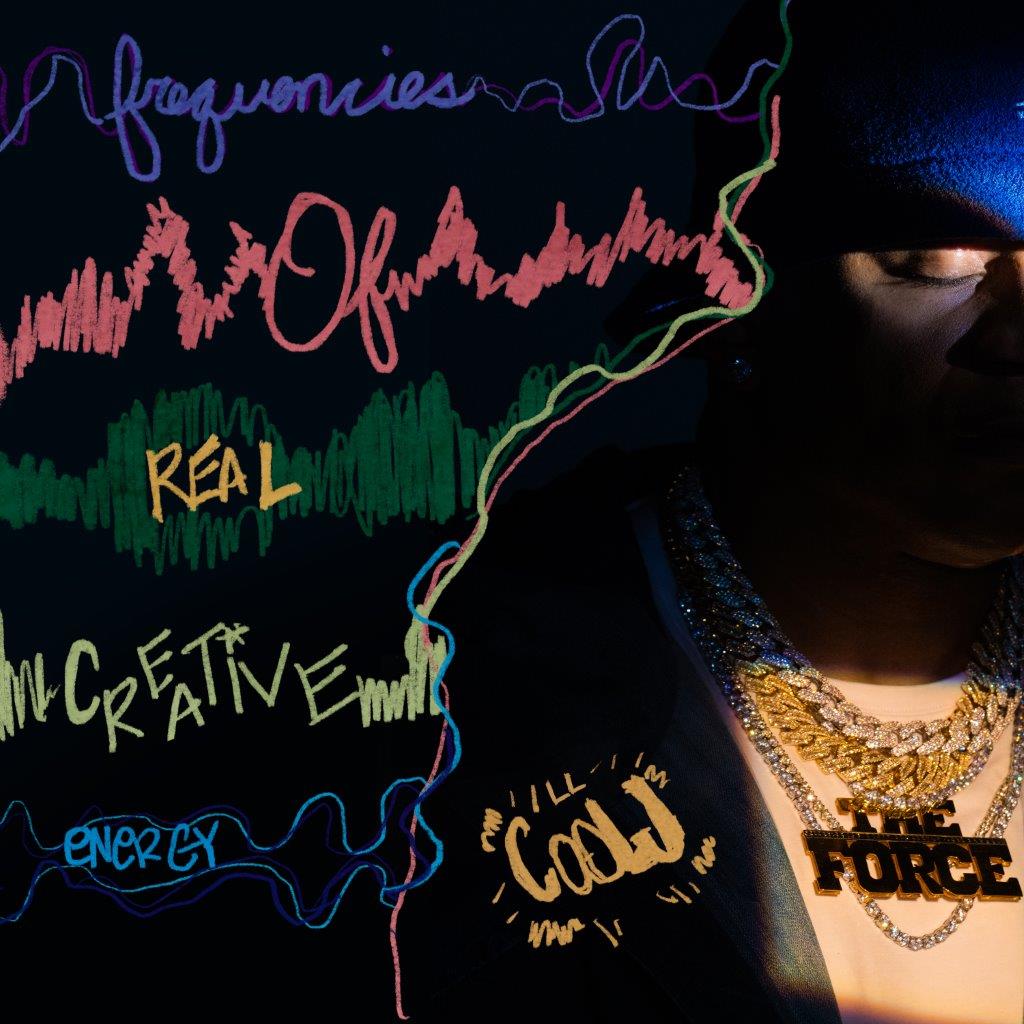 LL Cool J album cover, "The FORCE," with neon light writing.