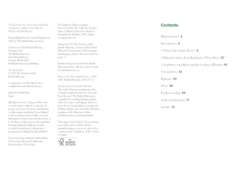 Book cover with text listing contents, including “The Asante Ewer” title.