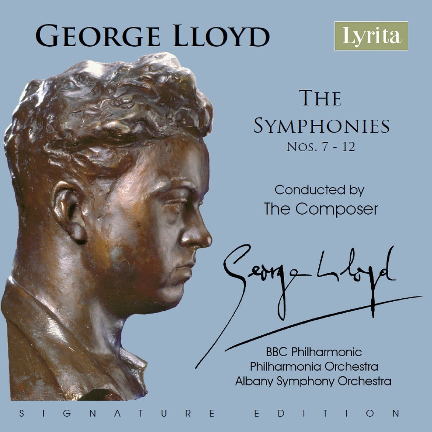 CD cover featuring a bronze bust of composer George Lloyd and text details.