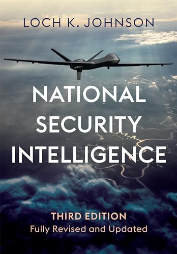 Book cover with a drone over landscape, titled "National Security Intelligence".